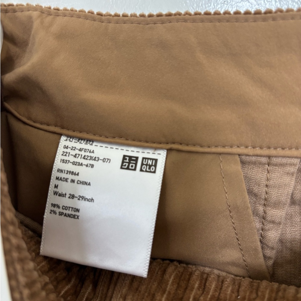 NWT Uniqlo Brown Corduroy Wrap Skort w/ Pockets - size medium - Picture 5 of 5
